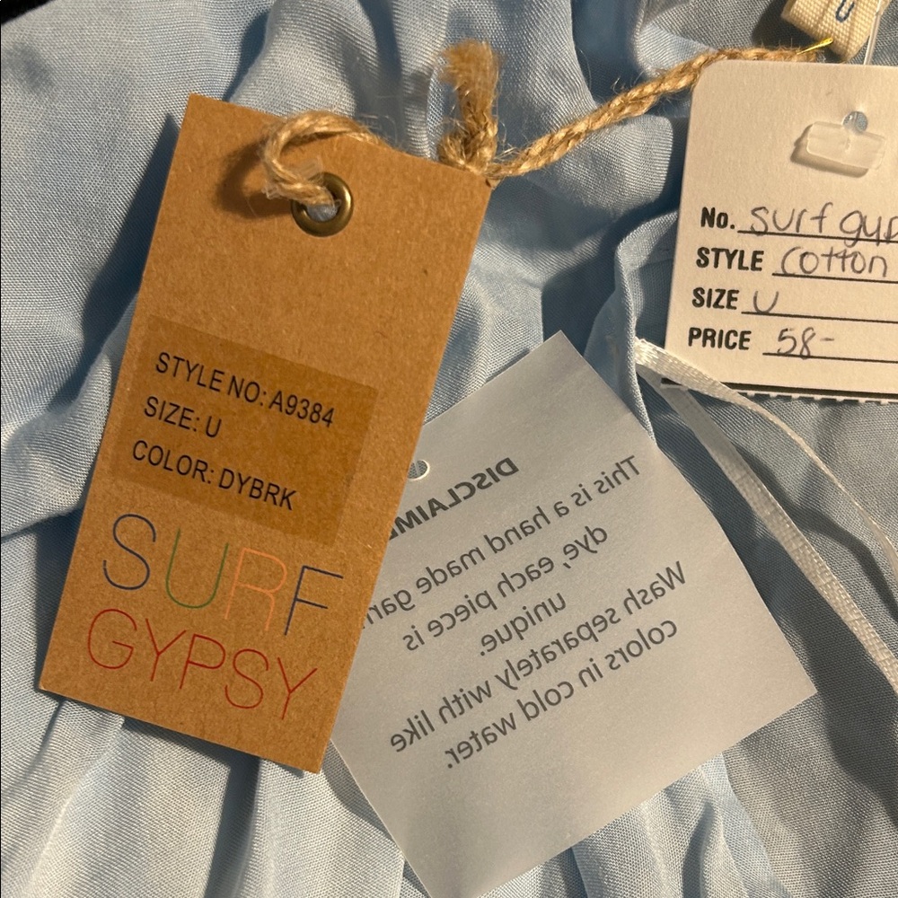 Surf Gypsy Light Blue Cotton Top - Picture 2 of 5